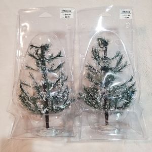 NWT Snow Covered Decorative Trees